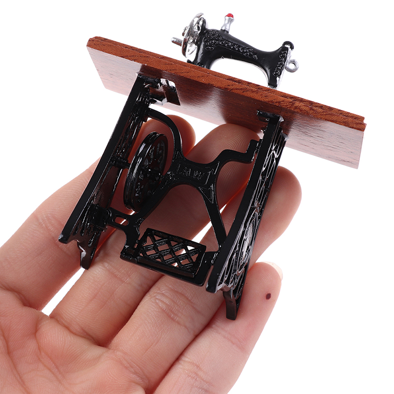 1:12 Dollhouse Decor Miniature - Textile Sewing Machines ulasan dan harga