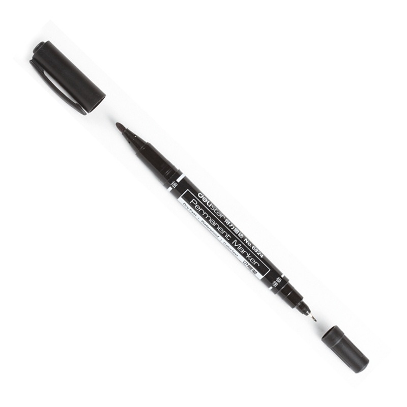 Deli 0.5mm/1mm Dual Tip Dry Fa - Fabric Marking Pen ulasan dan harga