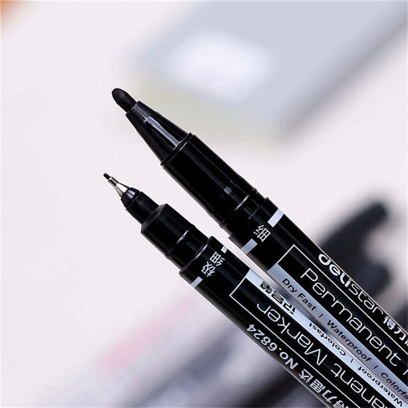 Deli 0.5mm/1mm Dual Tip Dry Fa - Fabric Marking Pen ulasan dan harga