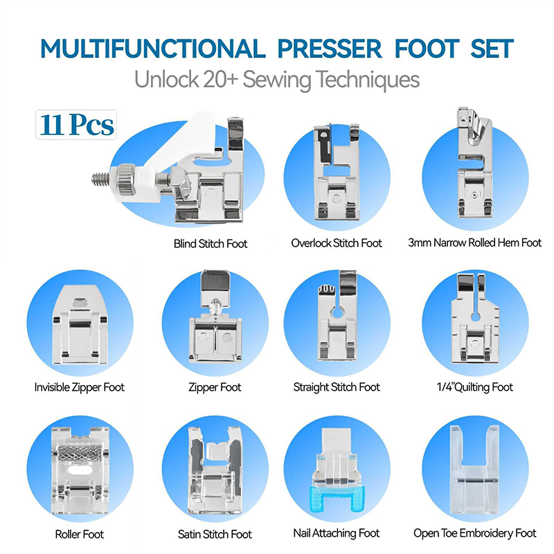 △ 11 Pcs Sewing Machine Presse - Zipper Foot Presser ulasan dan harga