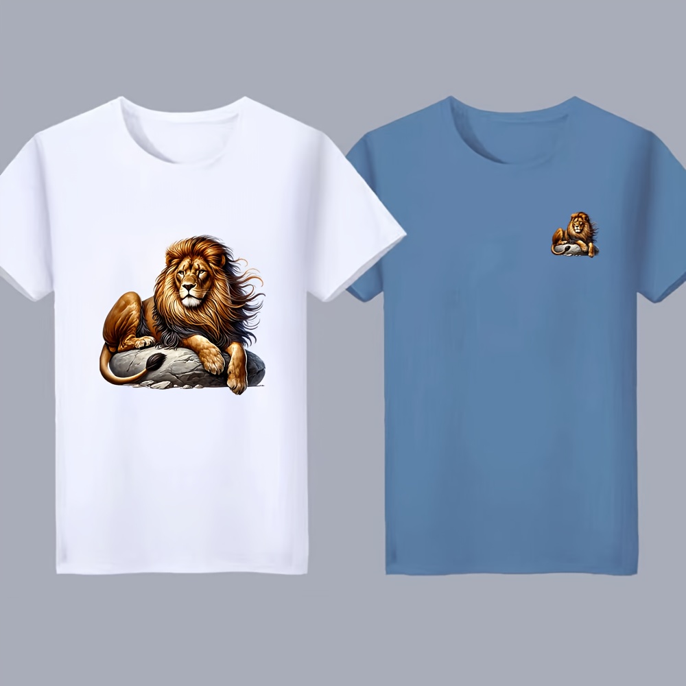 Casual Lion Motif Heat Transfe - Iron On Patch ulasan dan harga