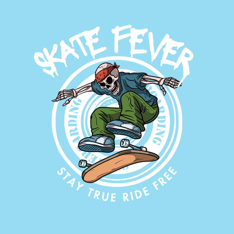 Cool skeleton playing skateboa - Iron On Patch ulasan dan harga