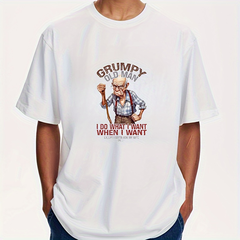 Funny Old Man Quotes Cartoon H - Iron On Patch ulasan dan harga