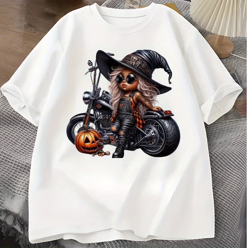 Witch on Motorcycle Halloween  - Iron On Patch ulasan dan harga