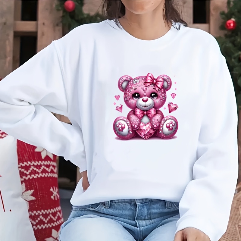 Pink Diamond Bear Heat Transfe - Iron On Patch ulasan dan harga