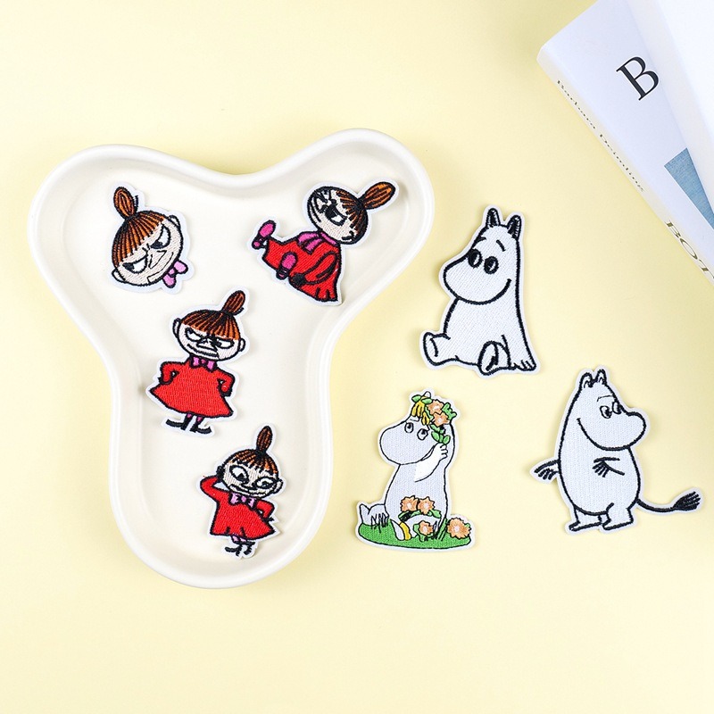 Moomin Cute Cartoon Embroidere - Iron On Patch ulasan dan harga