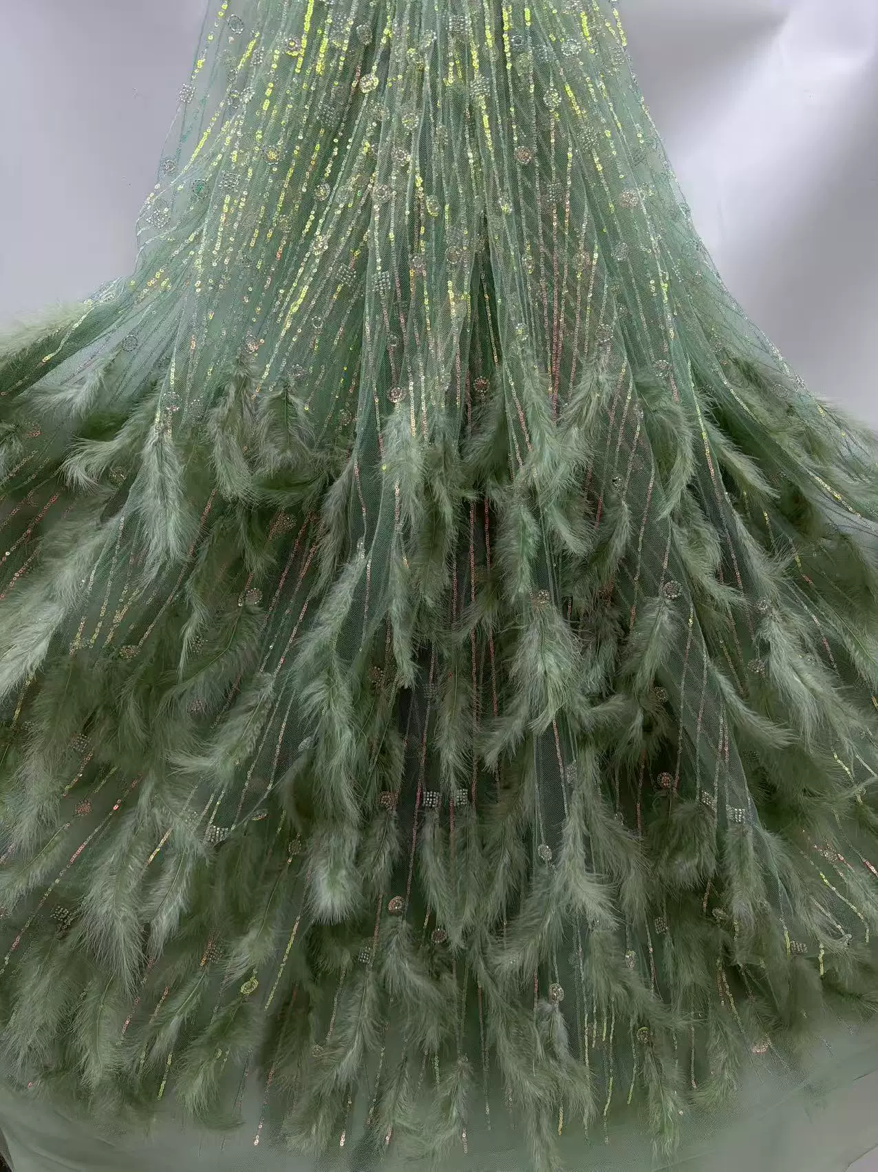 5yard Feather bead tube sequin - Sewing Embroidery Fabric ulasan dan harga