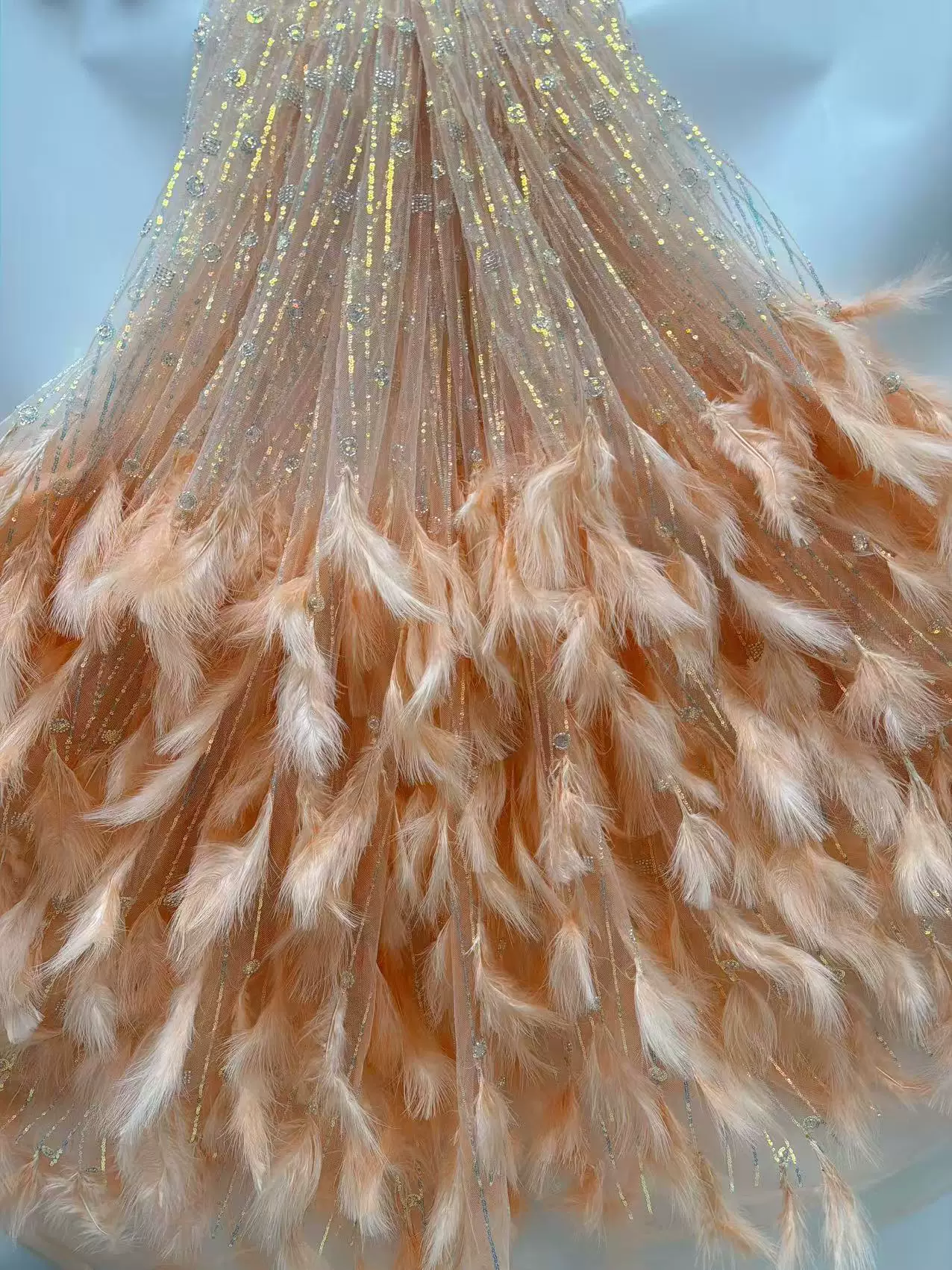 5yard Feather bead tube sequin - Sewing Embroidery Fabric ulasan dan harga