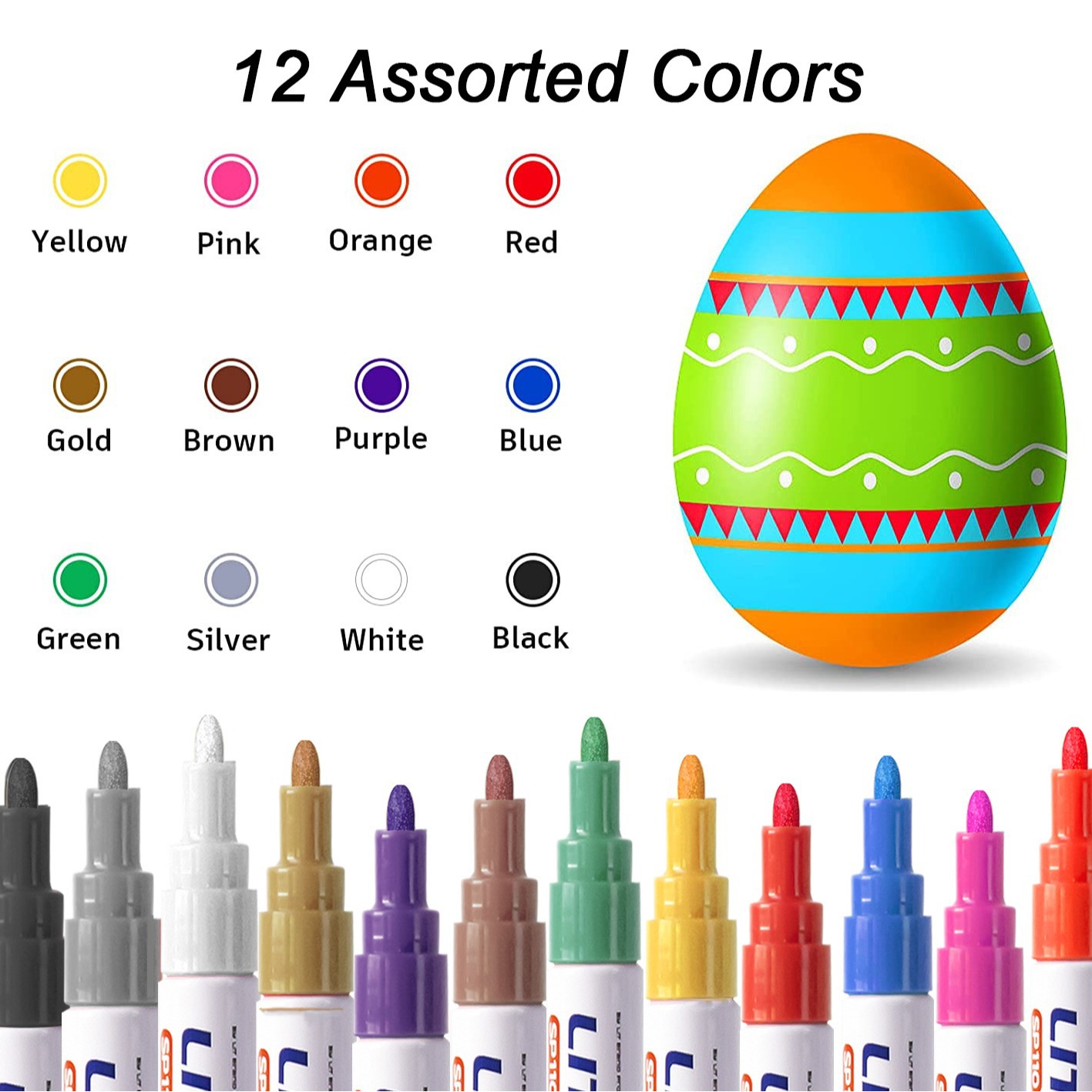 3mm Colorful 12 Colors Permane - Fabric Marking Pen ulasan dan harga