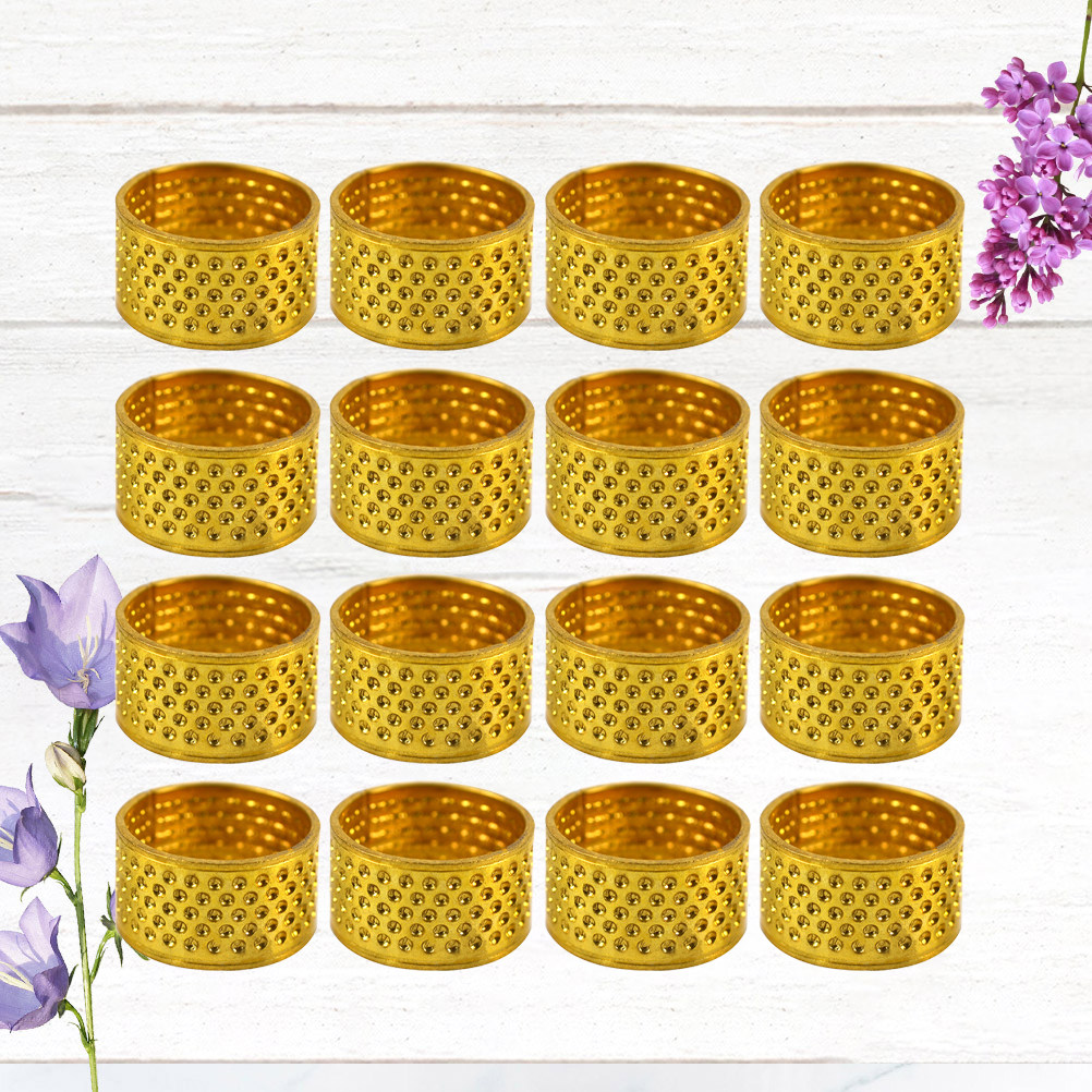 100pcs Metal Thimble Ring Adju - Sewing Thimble Metal ulasan dan harga