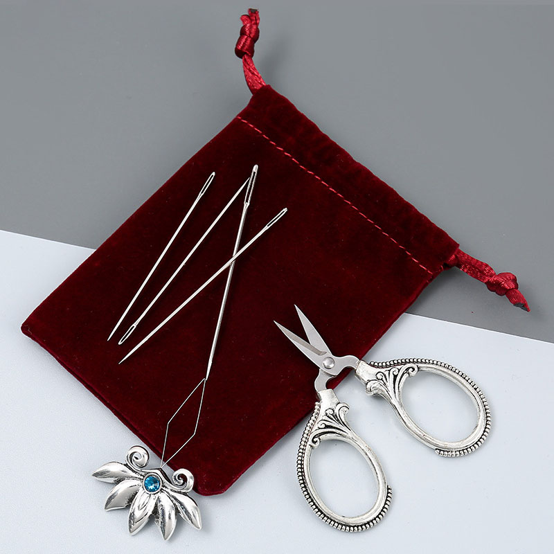 Embroidery Scissors Kits, Stai - Sewing Thimble Metal ulasan dan harga