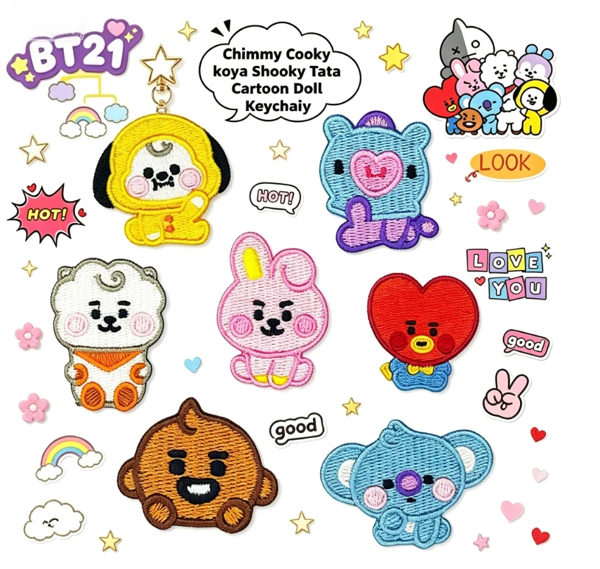 LINE FRIENDS BT21 All Characte - Iron On Patch ulasan dan harga