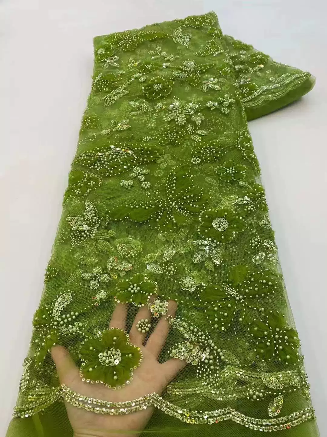 5yard Sequin butterfly embroid - Sewing Embroidery Fabric ulasan dan harga