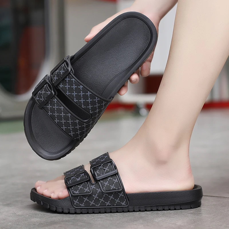 Summer Fashion Men Slippers Co - Sewing Latex ulasan dan harga